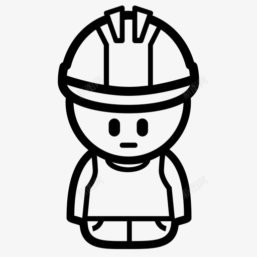 建筑工人面部表情安全帽图标svg_新图网 https://ixintu.com 专业 中立 安全帽 工作 工作满意度 建筑工人 情绪 面孔 面部表情
