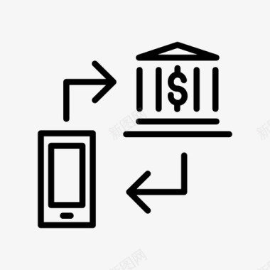 手机银行贸易购物图标图标