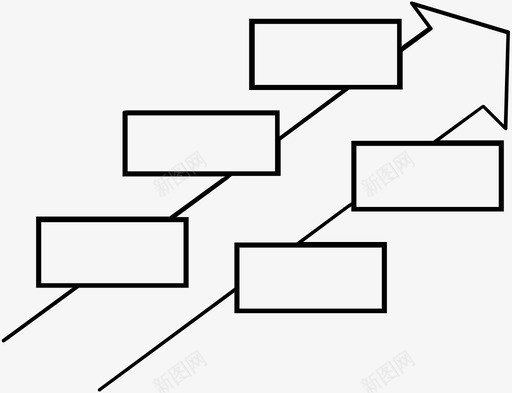 流程向上步骤图标svg_新图网 https://ixintu.com 右 向上 图 开始 步骤 流程 演示 点 系列 线 过程