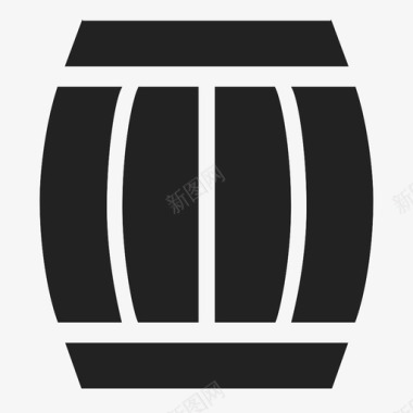 木桶葡萄酒桶威士忌桶图标图标