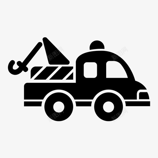 拖车车辆轮胎图标svg_新图网 https://ixintu.com 升降机 司机 拖车 救援 汽车 紧急情况 路边救援 车辆 轮胎