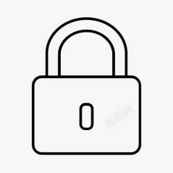 电子储物柜锁安全保护图标高清图片
