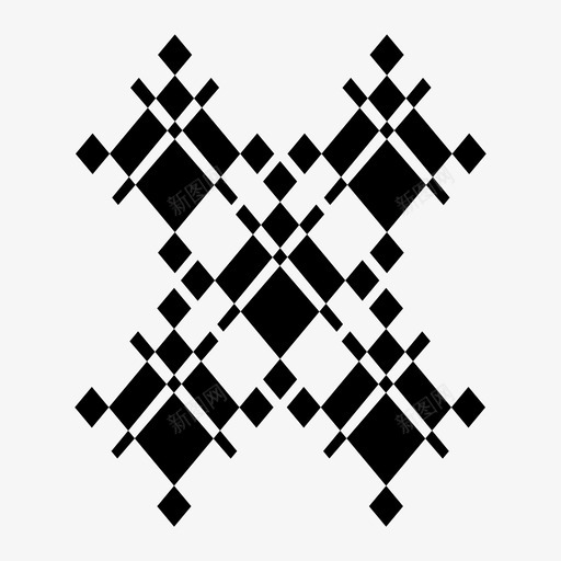 几何几何图案格子图案图标svg_新图网 https://ixintu.com 几何图案 几何设计 十字交叉 格子图案