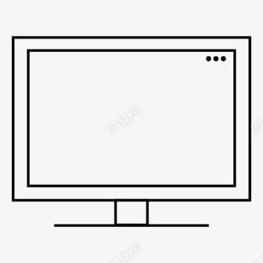 电脑显示器电视服务器图标图标