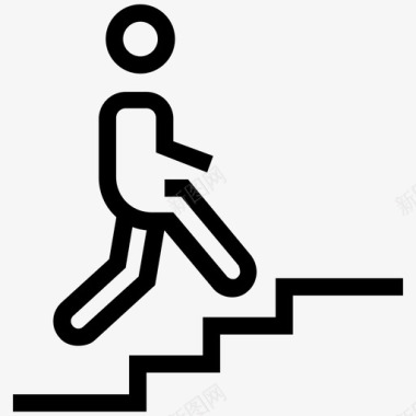 楼梯步行图标图标