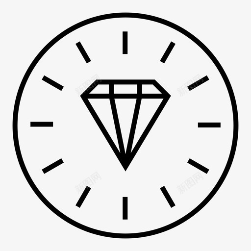 钻石闪亮珍贵图标svg_新图网 https://ixintu.com 发光 奢华 宝石 珍贵 珠宝 石头 钻石 闪亮