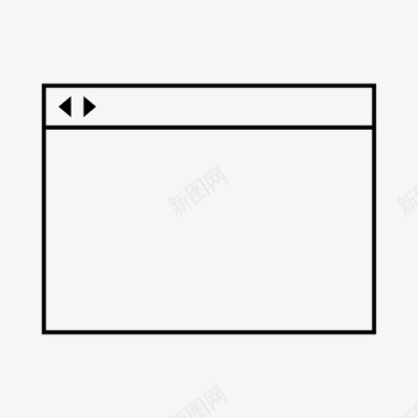 线框空白浏览器图标图标