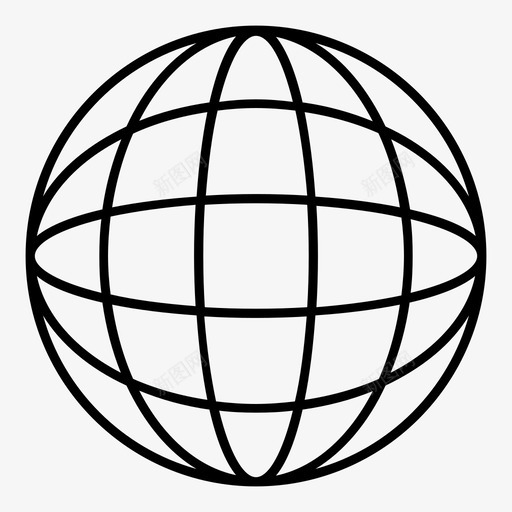 全球球体互联网图标svg_新图网 https://ixintu.com 互联网 全国 全球 办公室 地球 坐标 大陆 球体 连接