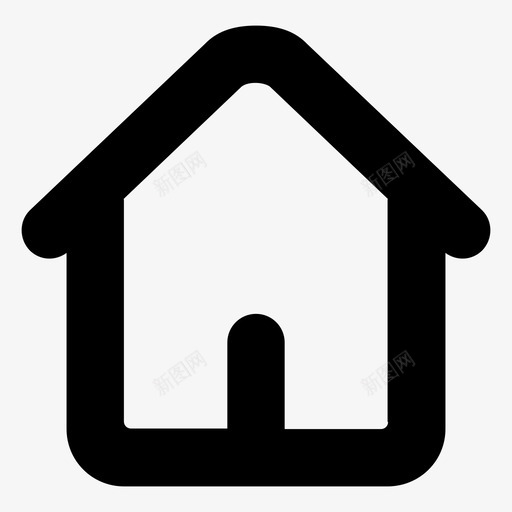家房子屋顶图标svg_新图网 https://ixintu.com 家 屋顶 房子