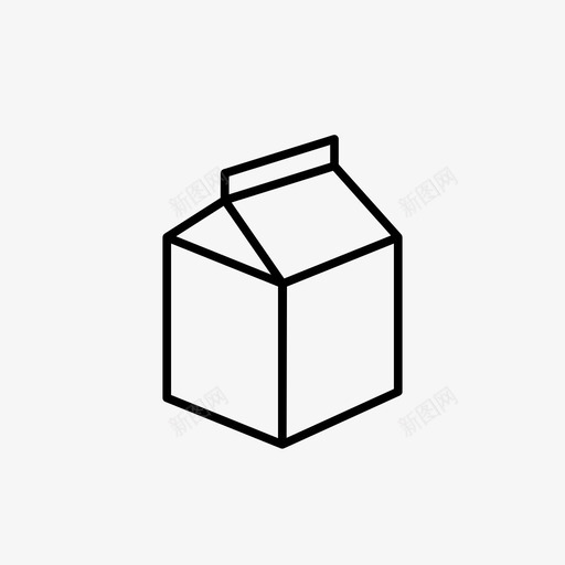 纸箱包装牛奶图标svg_新图网 https://ixintu.com 包装 家 开菲尔 拳击 牛奶 盒子 纸箱 食品