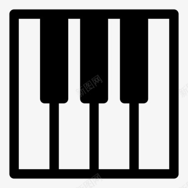 钢琴简单音乐家图标图标