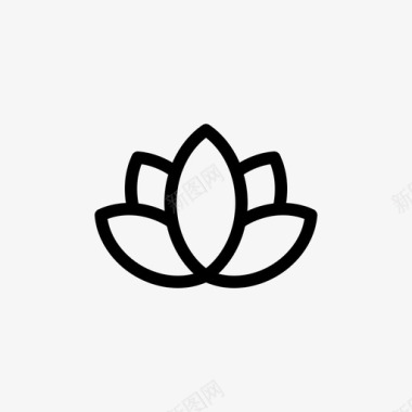 莲花冥想自然图标图标