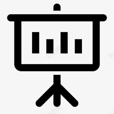 投影屏幕信息图表工作图标图标