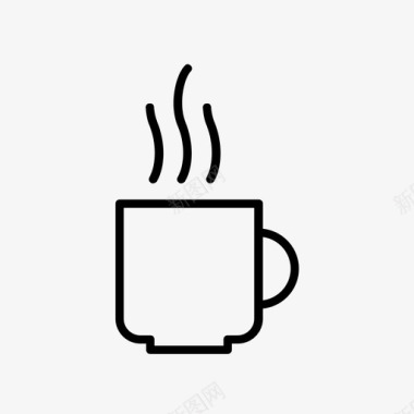 咖啡杯茶壶舒缓图标图标