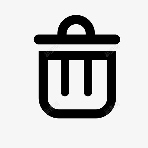 垃圾桶必要的垃圾图标svg_新图网 https://ixintu.com 删除 垃圾 垃圾桶 处理 废物 必要的 清空 篮子 食物