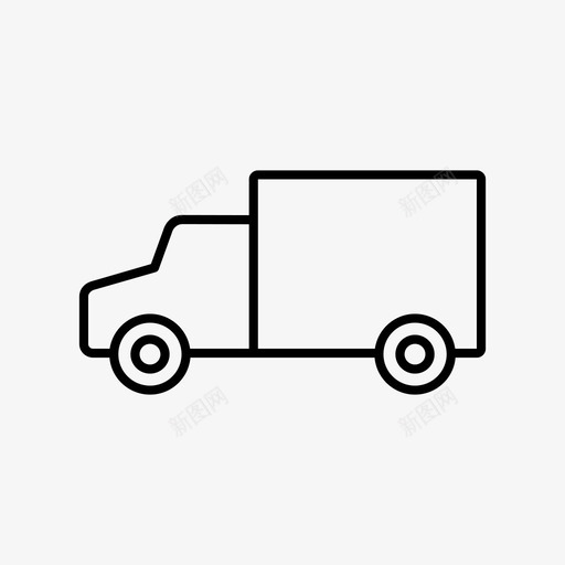 送货车货车旅行图标svg_新图网 https://ixintu.com 包裹 发送 取件 旅行 服务 装运 货物 货车 运输和旅行 送货车