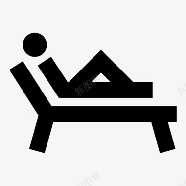 休息室休息时间晒黑图标图标