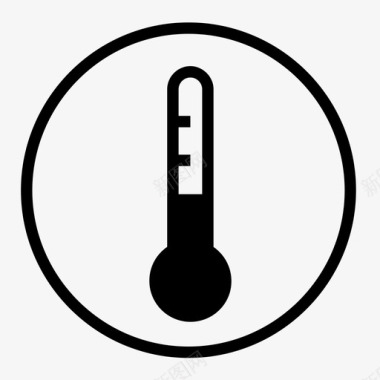 全球变暖温度计温度图标图标