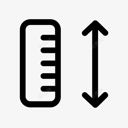 高度顶部比例图标svg_新图网 https://ixintu.com 从上到下 从下到上 刻度 标尺 比例 测量 顶部 高度