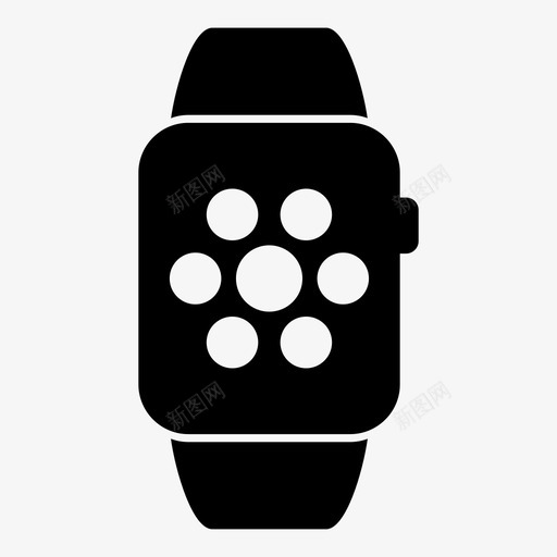 apple watch智能手表技术图标svg_新图网 https://ixintu.com apple watch iwatch 可穿戴 技术 智能手表 穿戴 计时 计时器