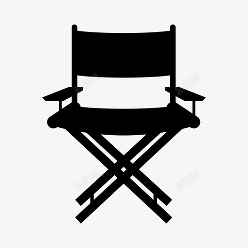 导演椅电影家具图标svg_新图网 https://ixintu.com 好莱坞 家具 导演椅 座位 电影