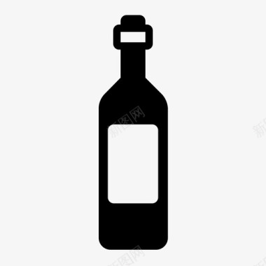 瓶子葡萄酒可回收物图标图标