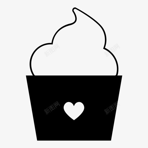 纸杯蛋糕烘焙食品糖果图标svg_新图网 https://ixintu.com 庆祝 款待 烘焙 烘焙食品 糕点 糖果 纸杯蛋糕 面包房