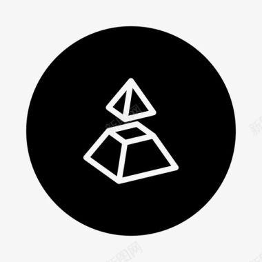 分金字塔三角形总计图标图标