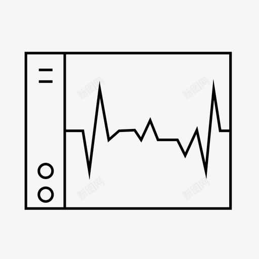 生命体征监护仪心跳医生图标svg_新图网 https://ixintu.com 健康 医生 医疗细线 医院 心脏 心跳 救生 生命体征监护仪 病人