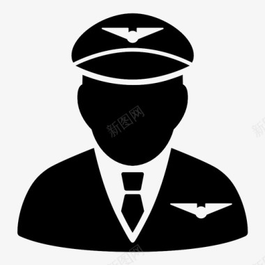 飞行员领航员机组人员图标图标