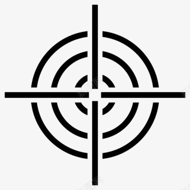 十字准星目标狙击手图标图标