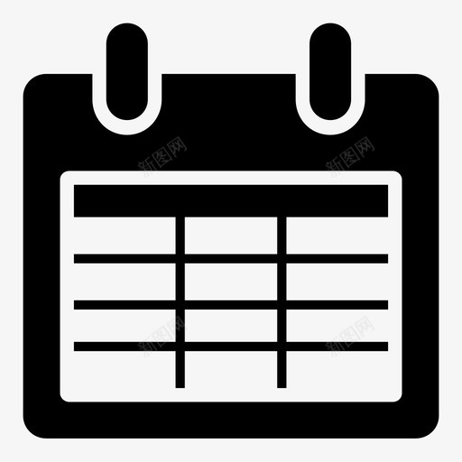 日历时间年图标svg_新图网 https://ixintu.com 年 年日历 日历 时间 计划