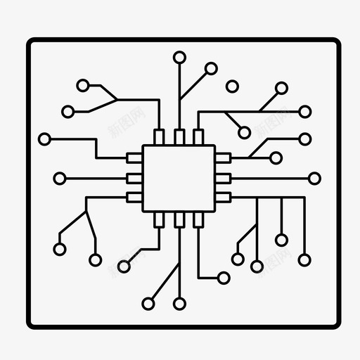 微芯片技术纳米技术图标svg_新图网 https://ixintu.com it 微芯片 技术 电子 电路板 纳米技术 芯片 计算机芯片