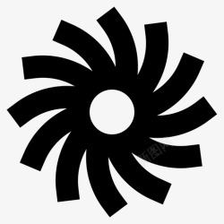 机器涡轮涡轮叶片喷气发动机大图标高清图片