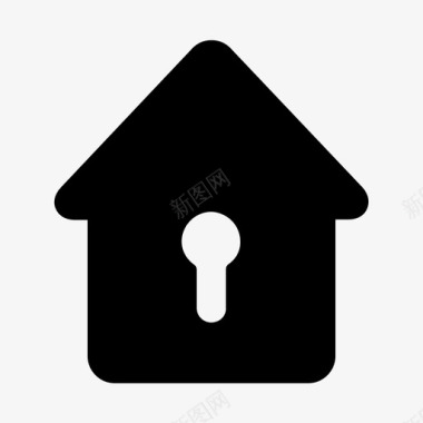 房子家钥匙孔图标图标
