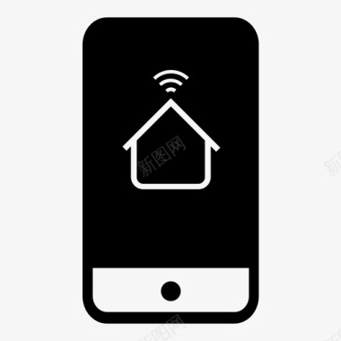 智能手机房屋信息图标图标
