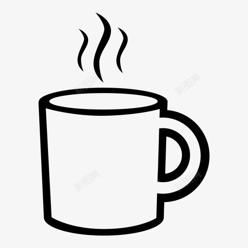 马克杯牛奶杯茶杯图标svg_新图网 https://ixintu.com 咖啡杯 热杯 牛奶杯 茶杯 饮料 马克杯