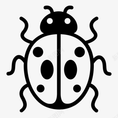 瓢虫迷信自然图标图标