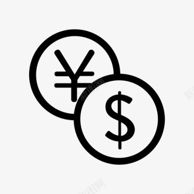外汇汇率商业美元图标图标