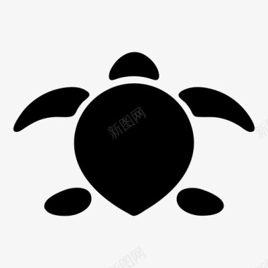 海龟乌龟贝壳图标图标