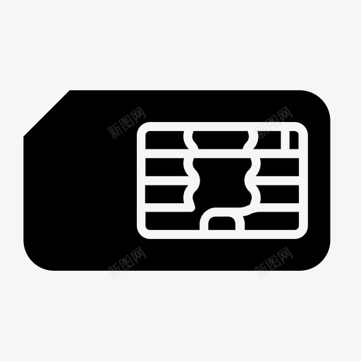sim卡用户识别模块智能卡图标svg_新图网 https://ixintu.com gsm imei minisim pin puk sim卡 安全芯片 智能卡 用户识别模块