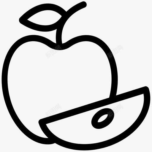 苹果苹果片食品图标svg_新图网 https://ixintu.com 新鲜水果 新鲜食品 苹果 苹果片 食品