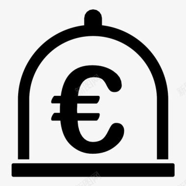 欧元存储银行硬币图标图标