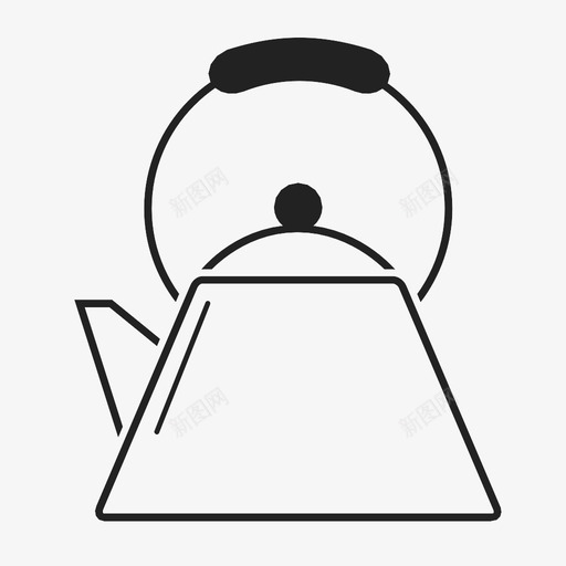 水壶煮沸厨房用具图标svg_新图网 https://ixintu.com 厨房用具 壶 水壶 煮沸 茶壶