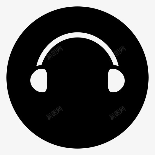 耳机音乐控制图标svg_新图网 https://ixintu.com 耳机 音乐控制