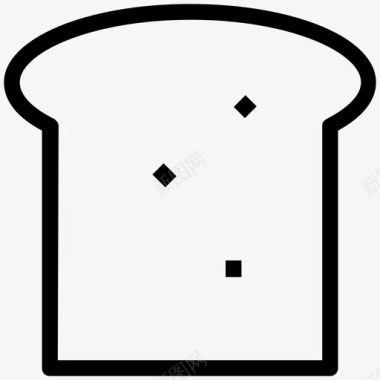面包切片面包面包片图标图标