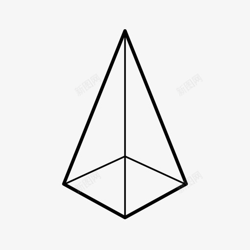 金字塔三维几何形状图标svg_新图网 https://ixintu.com 三维 几何 几何形状 轮廓 金字塔