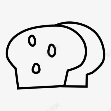 面包食物涂鸦图标图标