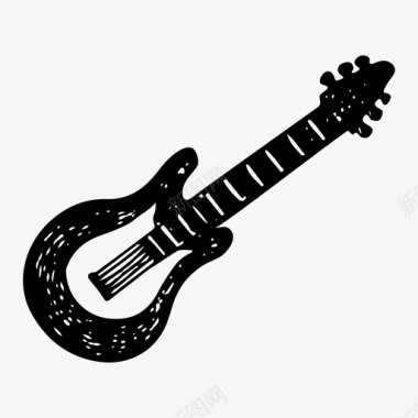 吉他弦乐器摇滚明星图标图标
