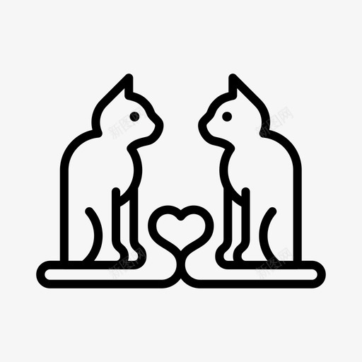 猫爱喵喵欲望图标svg_新图网 https://ixintu.com 喵喵 小猫 心 情侣 感情 欲望 爱 猫 猫爱